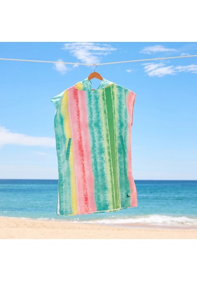 Dock And Bay Uv Korumalı Yetişkin Panço Design M Watermelon Sugar Çok Renkli