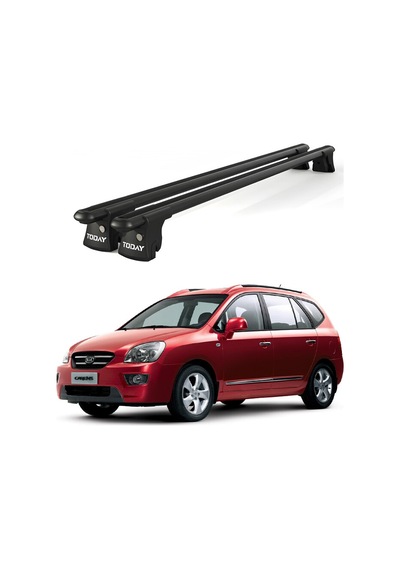 Trio-ıı Kia Carens 2007-2012 Uyumlu Siyah Kilitli Ara Atkı 120cm Port Bagaj Tavan Barı