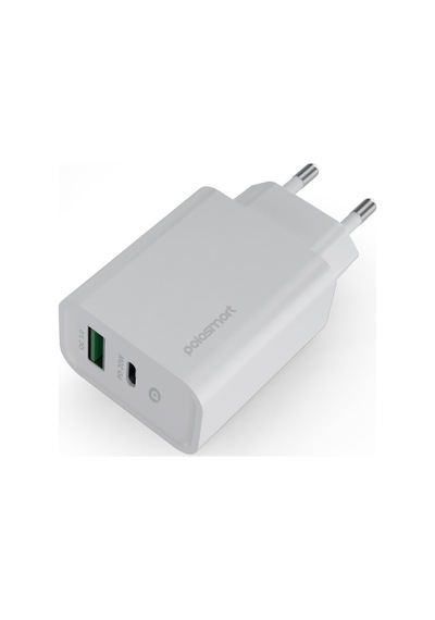Polosmart PBS117 Ouick Şarj 3.0 PD Çıkış 20 W Adaptör Duvar Şarjı Beyaz