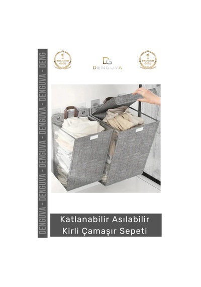 Çamaşırsepeti Modern Tasarım Yer Tasarrufu Sağlayan Şık Katlanabilir Asılabilir Kirli Çamaşır Sepet Çok Renkli