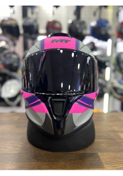 Mt Targo Outside Şeffaf Vizörlü Kask Pembe Xs-