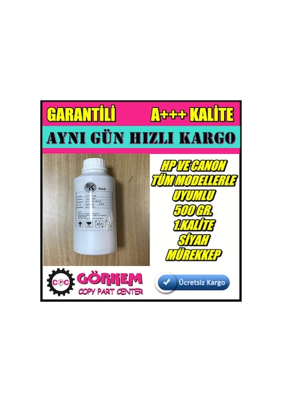 Hp Uyumlu Kartuş Mürekkebi - Siyah 500 Ml