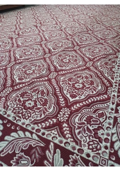 Savan Dokuma Halı Örtüsü 9m² Kale Bordo5 Bordo
