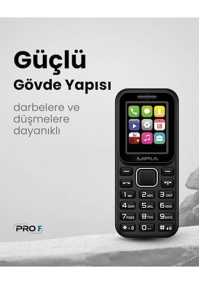 Mpıa Yerli Üretim Kamerasız Tuşlu Cep Telefonu 7 Gün Şarj Asker Yaşlı Öğrenci Ofis Telefonu 2 Yıl Garanti
