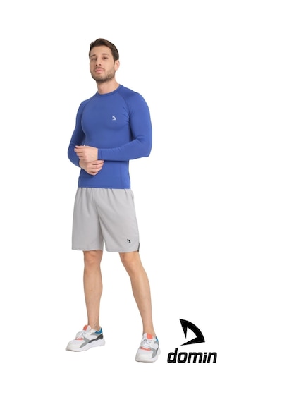 Hnc Sport Erkek Uzun Kol Sax Mavisi Fit Compression Fitness Spor Body Tshirt Saks Mavi