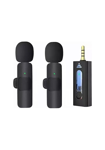 Kablosuz Mikrofon Wireless İkili Yaka Mikrofonu 3.5mm Aux Girişli Sokak Müzisyenleri Amfi Hoparlör Bilgisayar Youtub
