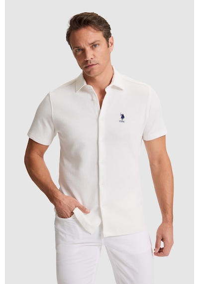 U.S. Polo Assn. U.s. Polo Assn. Erkek Beyaz Gömlek Örme 50320217-vr013