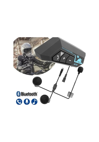 Bluetooth Motosiklet Kask Kulaklığı Mikrofonlu Kablosuz Sürüş Intercomu 18071866