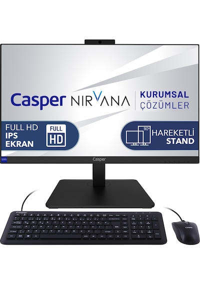 Casper Nirvana A70.1270-DF00X-V-T i7-12700H 32 GB 1 TB NVMe SSD 23.8" Dos AIO Masaüstü Bilgisayar