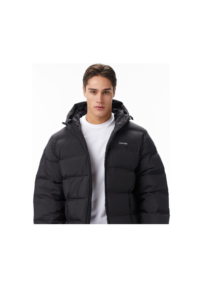 Calvin Klein Bonded Long Hooded Erkek Siyah Puffer Montlv04ld516g