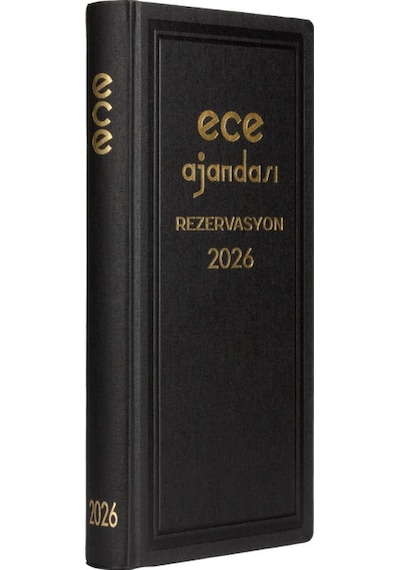 Ece Ajandası Avrasya Rezervasyon 2026 - Tarihli Randevu Takip Rezervasyon Ajandası 17x33 Siyah