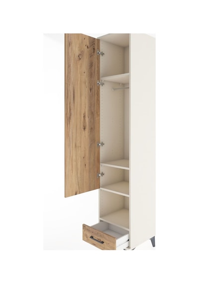 Hyperion Dolap 4 Raflı Tek Çekmeceli Tek Askılı 44x44x221 Aytaşı-çam Aytası
