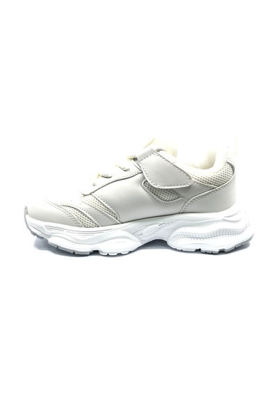 Cool Birian-26 Bağcık Görünümlü Cırt Cırtlı Sneaker Ortopedik Çocuk Spor Ayakkabı Beyaz