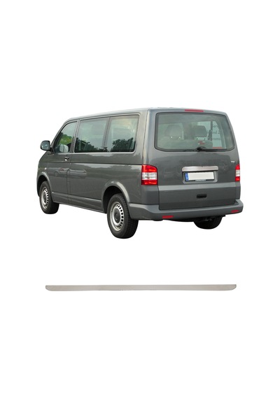 Volkswagen T5 Uyumlu 2003-2010 Tek Kapı Krom Bagaj Alt Çıtası Paslanmaz Çelik