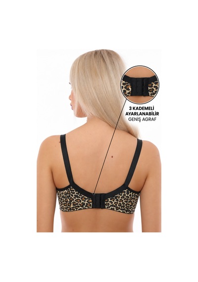 İçtemoda Telsiz Balensiz Desteksiz Dolgusuz Pedsiz Kapsız Toparlayıcı Minimizer Sütyen Sb1002 Leopar İçtemoda Telsiz Balensiz Desteksiz Dolgusuz Pedsiz Kapsız Toparlayıcı Minimizer Sütyen Sb1002 Leopar