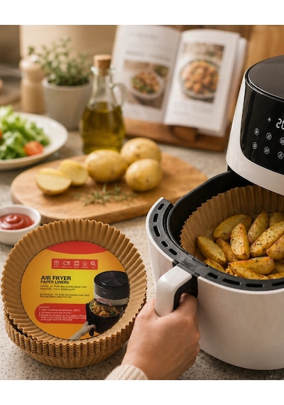 Mey İthalat Airfryer Pişirme Kağıdı 100 Lü Yapışmaz Yağ Geçirmez Kağıt
