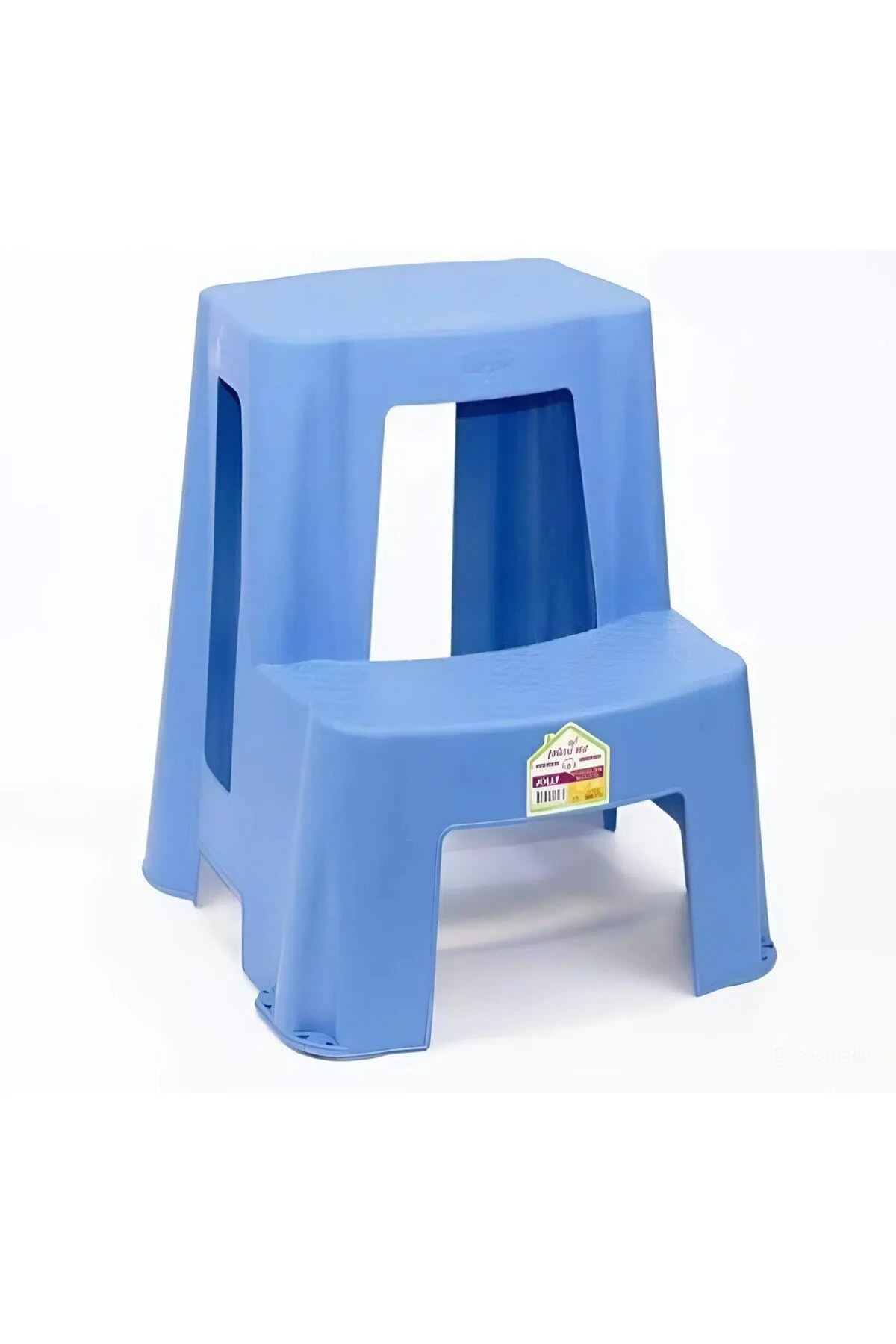 Çocuklara Uygun Mavi Basamak Tabure 45 Cm Lavabo Erişim Yardımcısı