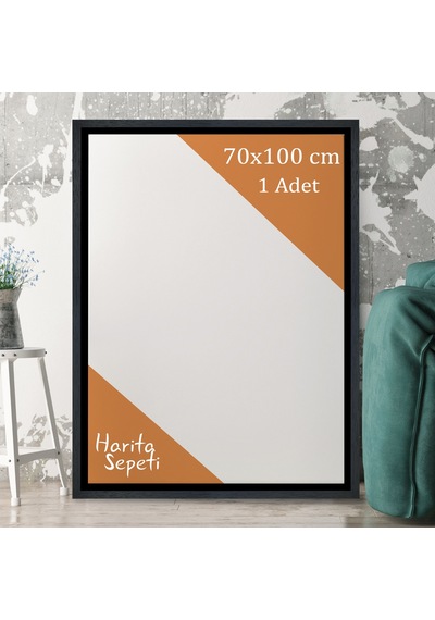 Siyah Çerçeveli Tuval 70 x 100 CM Yatay & Dikey Profesyonel %100 Pamuk Boş Tablo