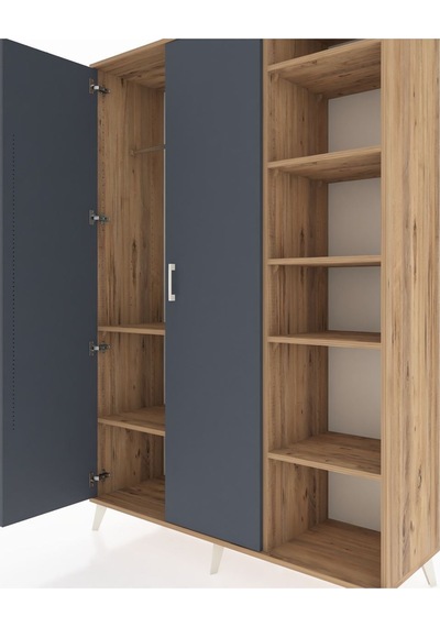 Hyperion Dolap 7 Raflı 2 Kapaklı Tek Askılı 132x44x195 Çam-antrasit/antrasit Antrasıt/antrasıt Hyperion Dolap 7 Raflı 2 Kapaklı Tek Askılı 132x44x195 Çam-antrasit/antrasit Antrasıt/antrasıt