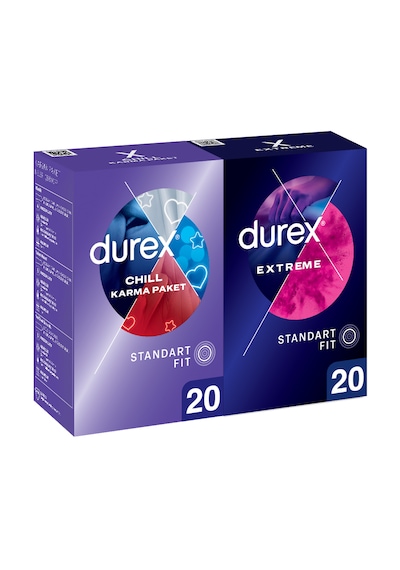 Durex Chill Karma Prezervatif 20’li + Extreme  Prezervatif 20'li