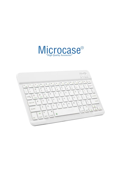 Tablet Apple Uyumlu iPad Bluetooth Klavye Şarjlı Kablosuz - Al2671 Beyaz