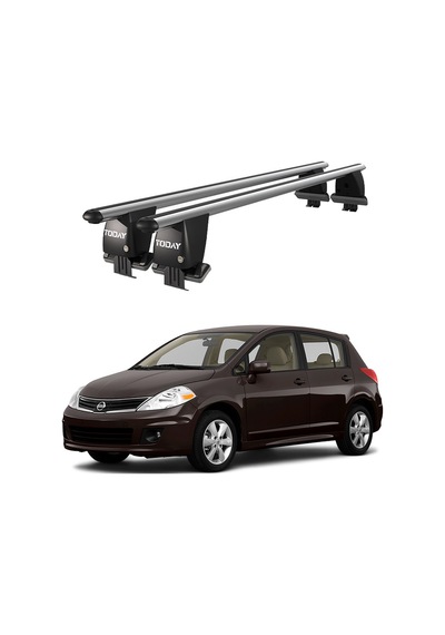 Royal Nissan Note / Versa 2004-2012 Uyumlu Gri Kilitli Ara Atkı Port Bagaj Tavan Barı