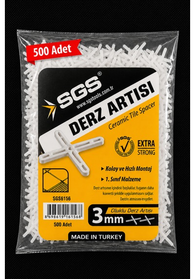 Derz Artısı 3 Mm Oluklu 1 Paket/500 Adet Fayans Seramik Döşeme Derz Arası