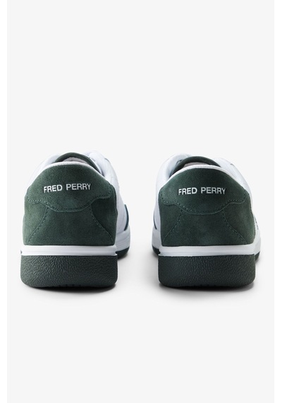 Fred Perry B1325 Leather Suede Erkek Günlük Ayakkabı Beyaz - Yeşil