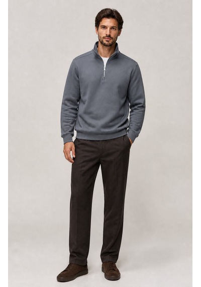 Redline Runi Basic Regular Fit Pamuklu Kışlık Sweatshirt Antrasit Antrasit