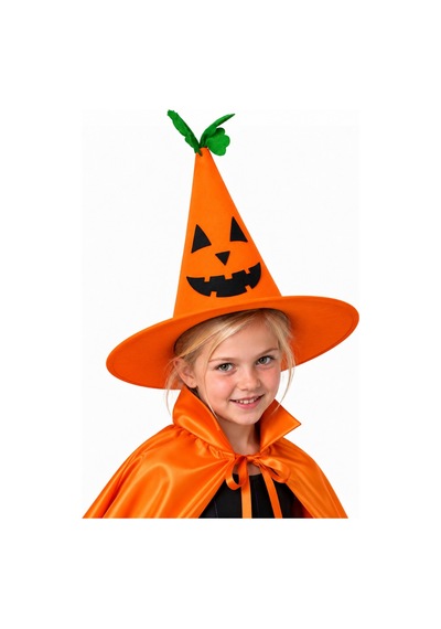 Çocuk Halloween Bal Kabağı Cadı Şapkası 10-11 Yaş 1