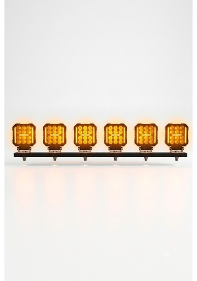 Çalışma Lambası Metal Kare 6'lı Led Bar