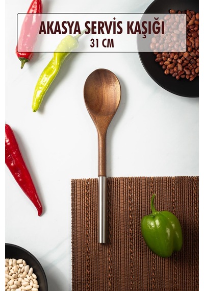 Akasya Servis Kaşığı & Sunum Kaşığı Sarı