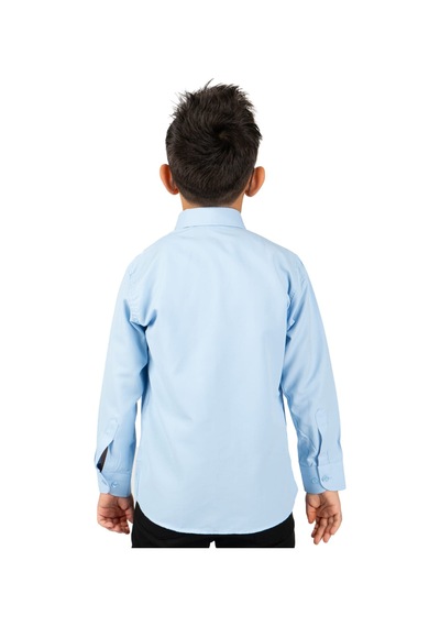 Mnk Baby & Kids Düz Renk Erkek Çocuk Gömlek Mnk0575 Mavi