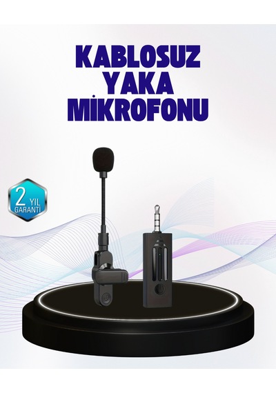 2.4 Ghz Kablosuz Yaka Mikrofonu 60 Metre Menzil, Gürültü Azaltma, Type-c Şarjlı