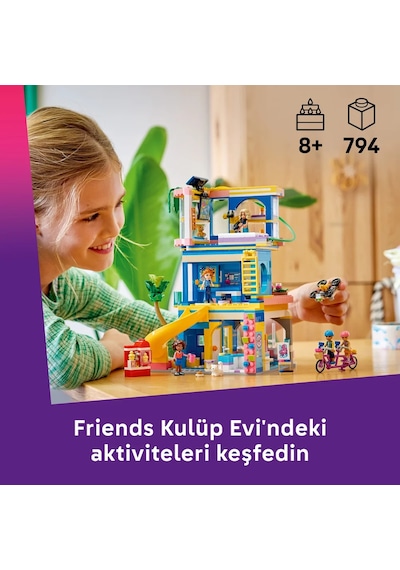 LEGO® Friends Heartlake Şehri Friends Kulüp Evi 42689 - 8 Yaş Üzeri Çocuklar için Minifigür İçeren Oyuncak Yapım Seti (794 Parça)