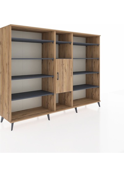 Hyperion Dolap 12 Raflı Tek Kapaklı 220x44x163 Çam-çam/antrasit Çam-çam/antrasit Hyperion Dolap 12 Raflı Tek Kapaklı 220x44x163 Çam-çam/antrasit Çam-çam/antrasit