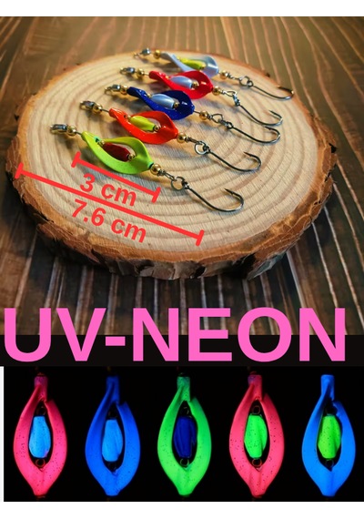 Ea genset Uv Neon Döner Kaşık Seti 3.5 Gr 5 Li Paket Model: Eadksb