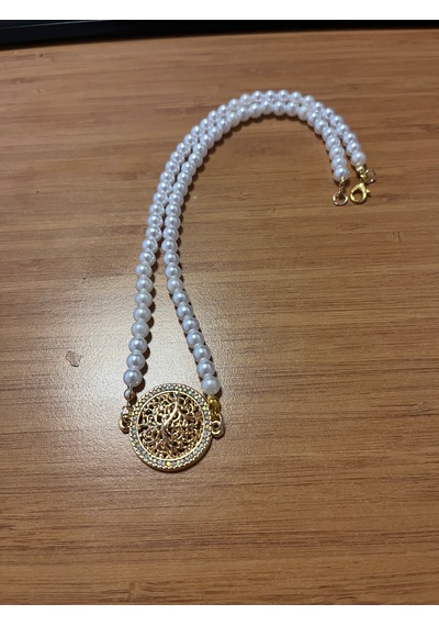 Hayat Ağacı Tasarım İnci Kolye Altın