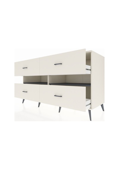 Kronos Konsol 2 Raflı 4 Çekmeceli 176x59x99 Aytaşı-antrasit/aytaşı Antrasıt/aytası - Aytası