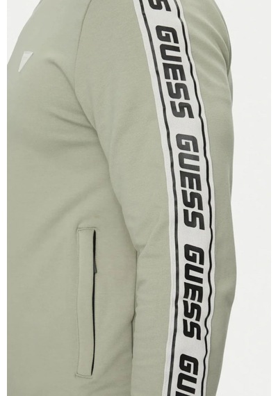 Guess Erkek Fermuarlı Sweatshirt Haki