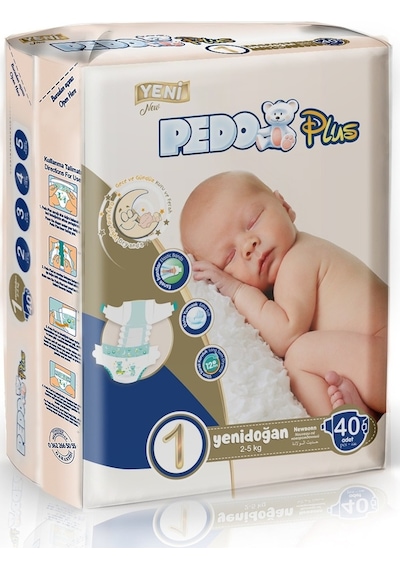 Pedo Plus Bebek Bezi 1 Numara 2-5kg Yeni Doğan 160 Adet 4'lü