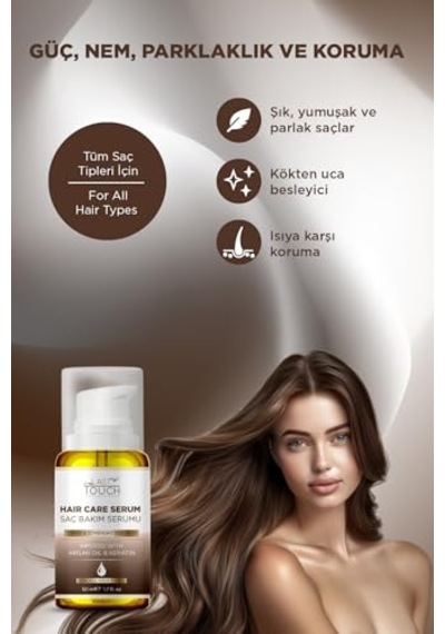 Dökülme Karşıtı Ve Onarıcı Mucizevi Saç Bakım Serumu 50 Ml Keratin Ve Argan Yağı
