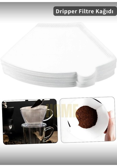 Jet's Home Filtre Kahve Kağıdı Kahve Demleme 100 Adet Beyaz Beyaz