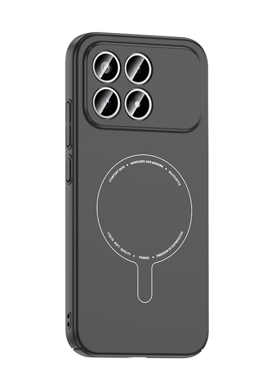 Maks Technology Poco F8 Pro Kılıf M-safe Şarj Özellikli Kamera Korumalı Mkst Elio Sert Pc Kapak - Siyah