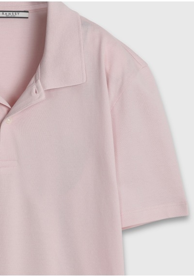 Ramsey Pembe Düz %100 Pamuk T-shirt