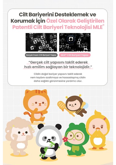 Çocuklara Özel, Nemlendirerek Rahatlatan Yaprak Maske Atopalm Pandaring Mask Pack Kids