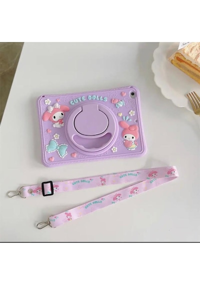 Ennar Honor Pad X9 11.5 İnç Cute Dolls Askılı Standlı Tablet Kılıfı+tablet Kalemi Arka Kapak