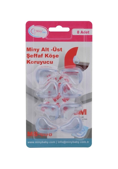 Miny Baby Alt-Üst Şeffaf Köşe Koruyucu – 8'Li