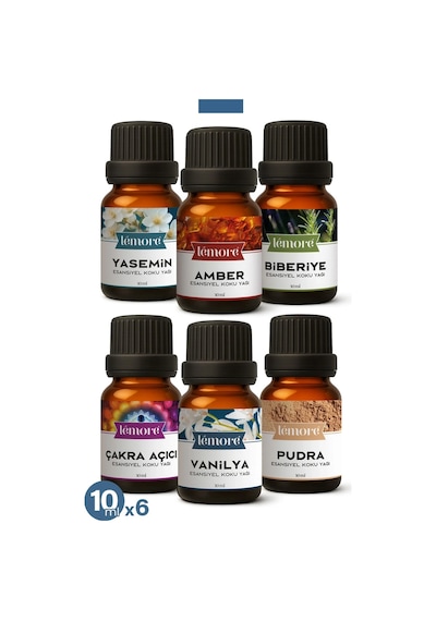 6'lı Set Esansiyel Uçucu Yağ Buhurdanlık Yağı Hava Nemlendirici Aroma Difüzörü Kokusu Esans 10ml Set Çok Çeşitli