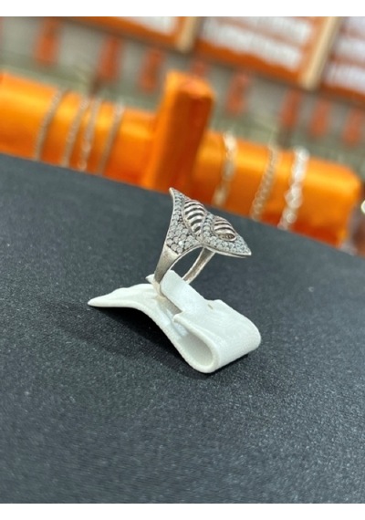 Firuze Gümüş Oval Su Yolu Mekik Modeli Gümüş Yüzük F16001156